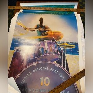 Jacksonville jazz 1989 festival signed poster